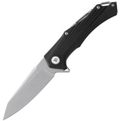 Couteau Dreamtech Lame Acier D2 Manche G10 Noir Sculpt&eacute; Liner Lock DTK3287GB