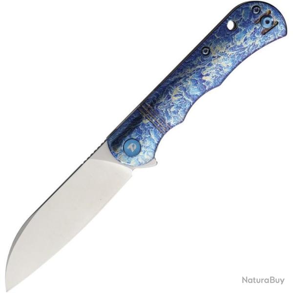 Couteau Dreamtech Liner Lock Lame Acier 14C28N Sheepsfoot Manche Titane DTK4453LF