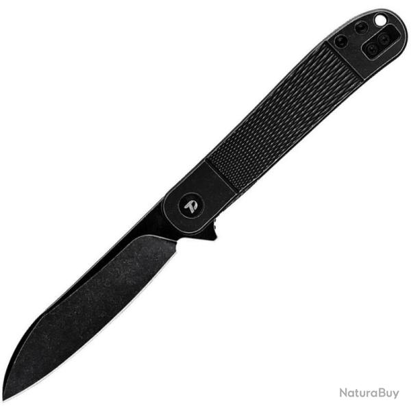 Couteau Dreamtech Frame Lock Lame Acier VG-10 Manche Titane Noir Stonewash DTK4370VB
