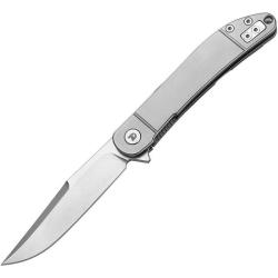 Couteau Dreamtech Frame Lock Lame Acier VG-10 Clip Point Manche Titane Gris DTK4366VG