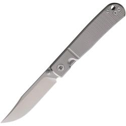 Couteau Dreamtech Frame Lock Lame Acier D2 Clip Point Manche Ti Gray DTK4274TG