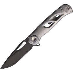 Couteau Dreamtech Button Lock Lame Acier D2 Drop Point Manche Crystal Gray DTK4260CGB
