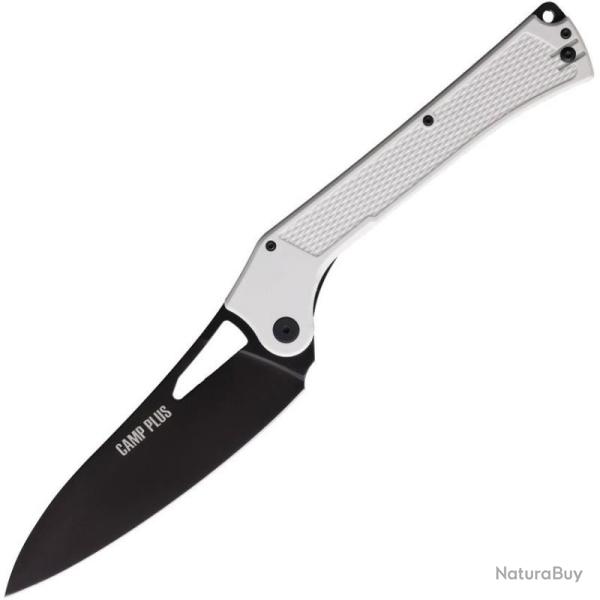 Couteau Pliant Ontario Camp Plus EDC Linerlock Lame Cleaver Manche Nylon Blanc ON4325WHTC