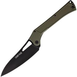 Couteau Pliant Ontario Camp Plus EDC Linerlock Lame Cleaver Manche Nylon Vert OD ON4325TC