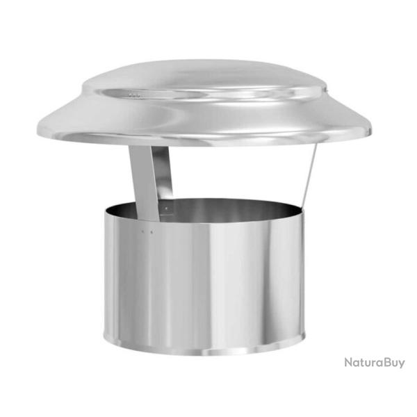 Housse pluie chemin�e acier inoxydable argent� 25x25x20 cm r�sistante eau