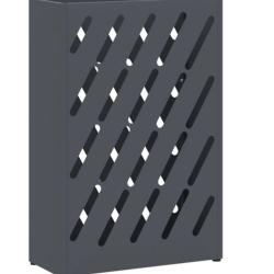 Porte parapluies acier anthracite 28x12x41 cm robuste d&eacute;coratif