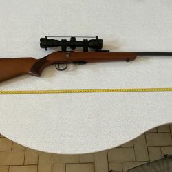 Carabine Ansch&uuml;tz 4751 calibre 22 &agrave; verrou. tr&egrave;s bon &eacute;tat et peu servie. Lunette 4x16
