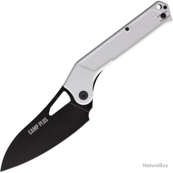 Couteau Pliant Ontario Camp Plus EDC Linerlock Lame Cleaver Manche Nylon Blanc ON4320WH