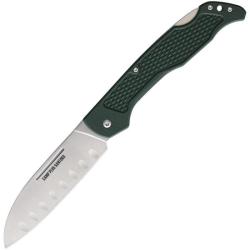 Couteau Pliant Ontario Camp Plus Santoku Lockback Lame Inox Manche Nylon Vert Made in USA ON4305TC