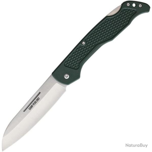 Couteau Pliant Ontario Camp Plus Chef's Lockback Lame Inox Manche Nylon Vert ON4300TC