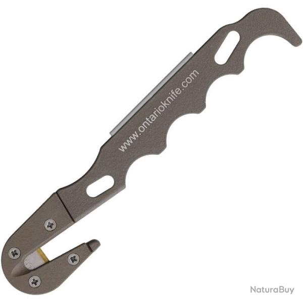 Coupe-Sangle Ontario Model 1 Strap Cutter Lame Inox Manche Aluminium Coyote Made in USA ON1421CB