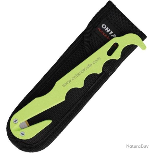 Coupe-Sangle Ontario Economy Strap Cutter Lame Inox Manche Aluminium Vert �tui Nylon Made in USA