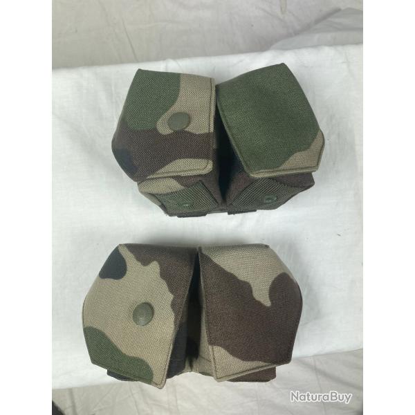 Lot 2 poches � grenade arm�e fran�aise camouflage cce 2004 neuf EDC ou airsoft