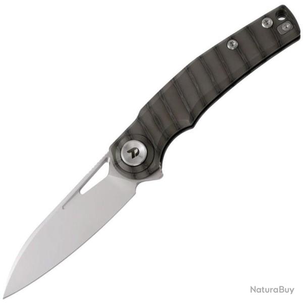 Couteau Dreamtech Button Lock Lame Acier M390 Sheepsfoot Manche Ti Bronze DTK4130BF