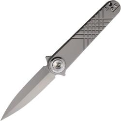 Couteau Dreamtech Button Lock Lame Acier 14C28N Manche Gray Ti DTK4052TG