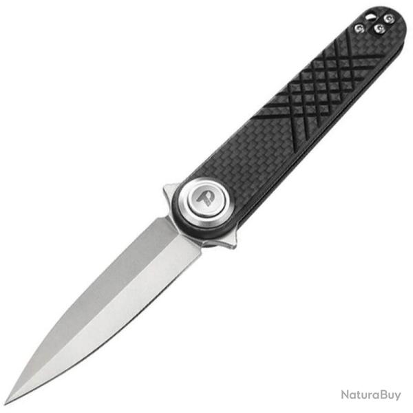 Couteau Dreamtech Button Lock Lame Acier 14C28N Manche CF DTK4052CF