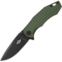 Couteau Oknife Spurdog Liner Lock Lame D2 Manche Aluminium OD Vert OKNSPURDOGODG