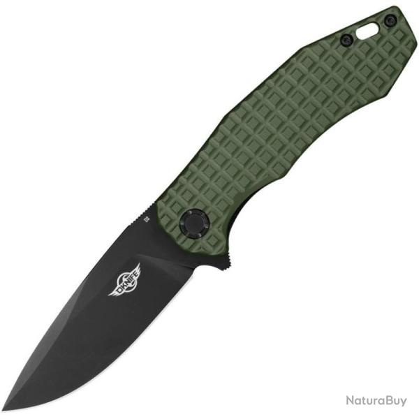 Couteau Oknife Spurdog Liner Lock Lame D2 Manche Aluminium OD Vert OKNSPURDOGODG