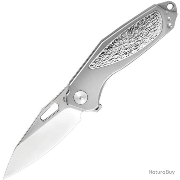 Couteau Oknife Freeze 5L Liner Lock Lame M390 Stonewash Manche Titane Martel� OKNFREEZE5L