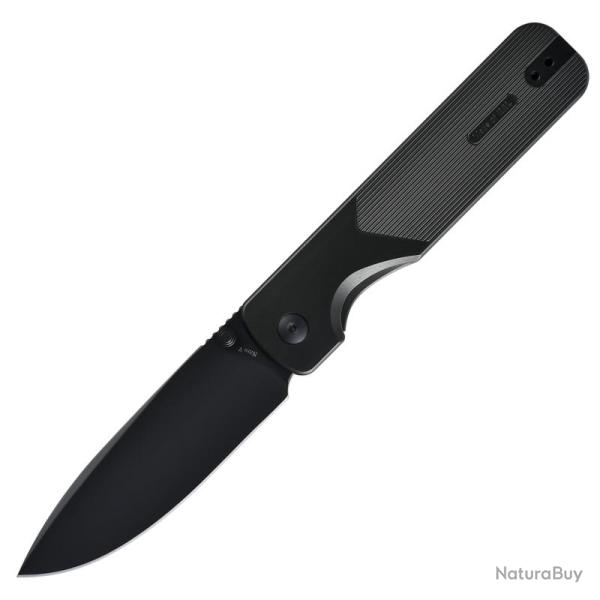 Couteau Oknife Duron Frame Lock Lame Nitro-V Drop Point Manche Aluminium OAL Gris Furtif OKNDURONSG