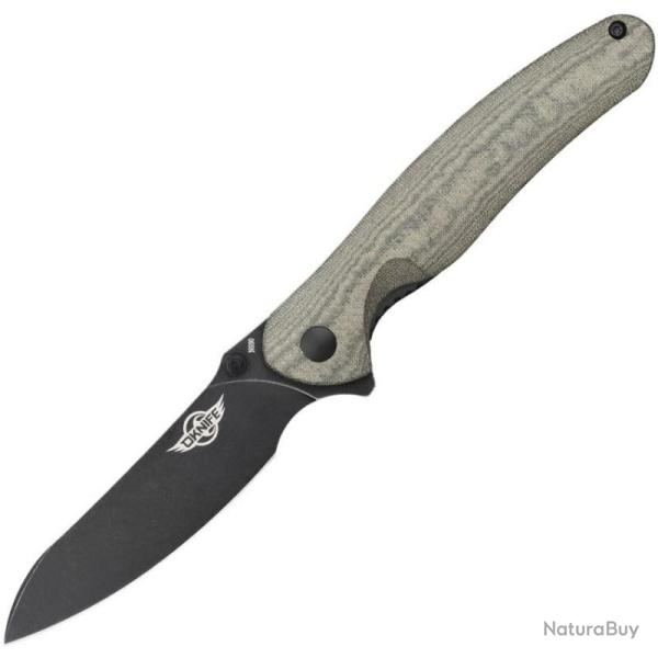 Couteau Oknife Drever Liner Lock Lame N690 Manche Micarta OD Vert OKNDREVERODGMH