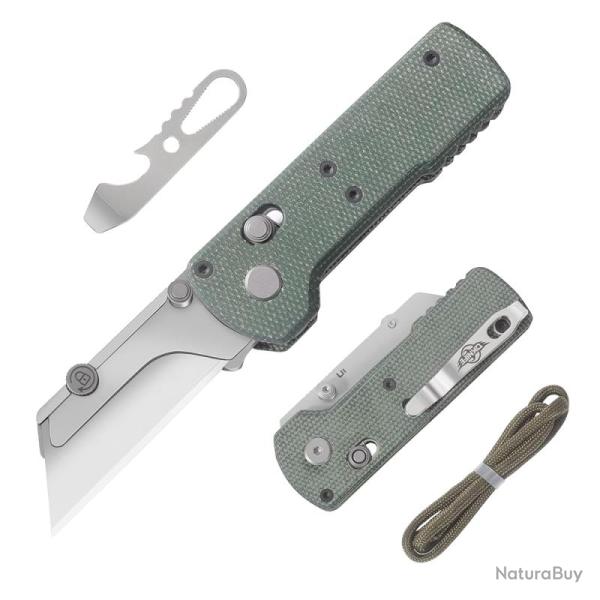 Couteau Utilitaire Oknife U1 Manche Micarta Vert Lame Rempla�able OKNU1GM