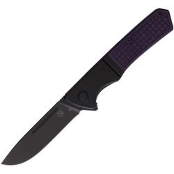Couteau Se7en Plus Lizard Lame Acier D2 Drop Point Manche G10 Violet Mitres Alu Liner Lock