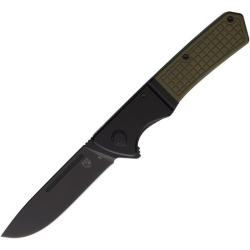 Couteau Se7en Plus Lizard Lame Acier D2 Drop Point Manche G10 OD Vert Mitres Alu Liner Lock
