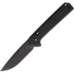 Couteau Dreamtech Crossbar Lock Lame Acier VG-10 Drop Point Manche Titane Noir Stonewash DTK4032TB