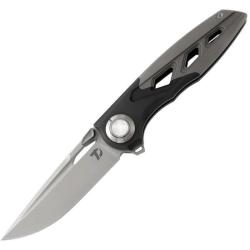 Couteau Dreamtech Button Lock Lame Acier M390 Drop Point Manche Titane et Zirconium DTK3931