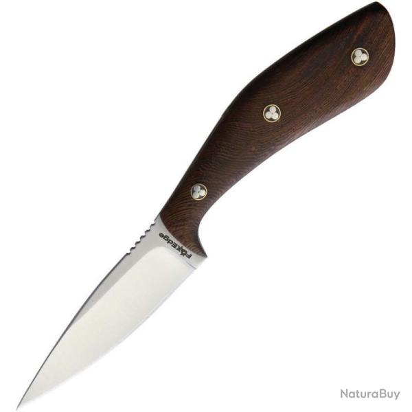Couteau Fixe Fox Edge Fixed Blade Lame Acier Inox Manche Bois Chicken Wing �tui Nylon FE008