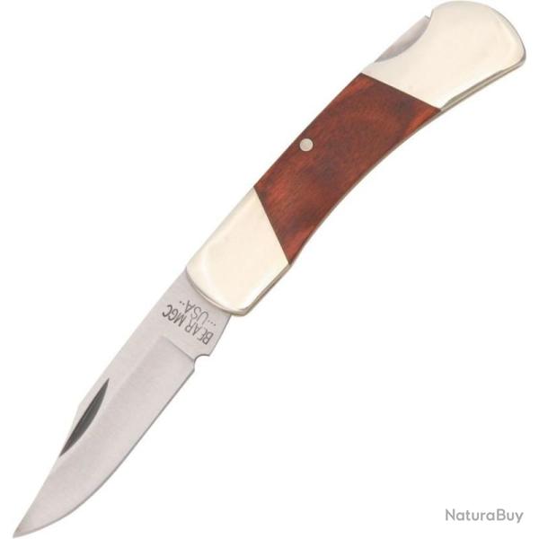 Couteau Bear & Son Lockback Lame Acier Inox Manche Bois Rosewood 1 Lame Lockback USA BC226R