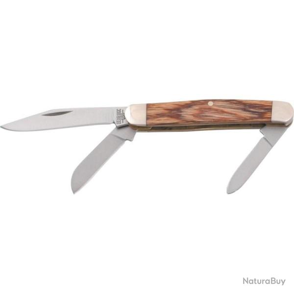 Couteau Bear & Son Medium Stockman Lame Inox Manche Bois Rosewood 3 Lames Slip Joint USA BC218R