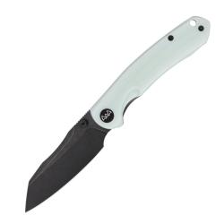 Couteau Wixco Axor Liner Lock Lame Acier 14C28N Sheepsfoot Manche G10 White Jade WXC15D