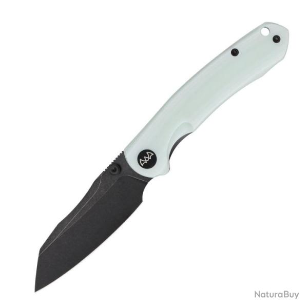 Couteau Wixco Axor Liner Lock Lame Acier 14C28N Sheepsfoot Manche G10 White Jade WXC15D