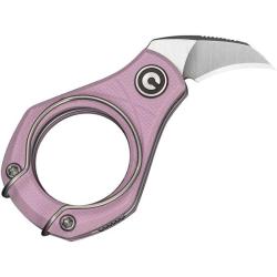 Couteau Utilitaire Civivi Pyrus Slip Joint Lame Acier 14C28N Hawkbill Manche G10 Rose CIVC230385