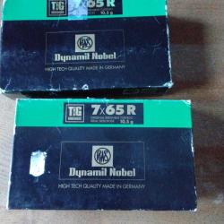 2 boites de munitions 7 65.R RWS 10.5 GRAMMES