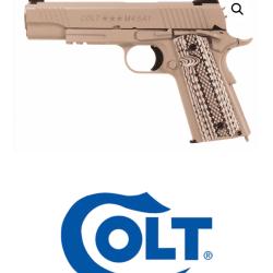 Pistolet Colt 1911 M45 A1 Rail Gun Co2 + chargeur - TAN - Full Metal - Blowback - 180521
