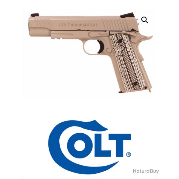 Pistolet Colt 1911 M45 A1 Rail Gun Co2 + chargeur - TAN - Full Metal - Blowback - 180521