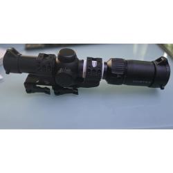 Lunette de vis&eacute;e Vortex Strike Eagle 1-8x24 r&eacute;ticule AR-BDC3+Collier lunette Quick detach Alpha Eli