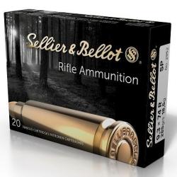 Munitions cartouches &agrave; balles Sellier & Bellot SP cal.9.3x74r 286gr 18.5g par 20