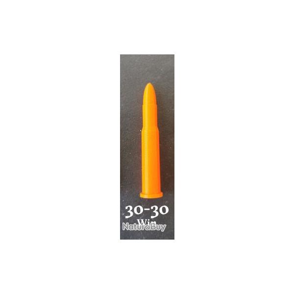 Douille Amortisseur, lot de 3 fausses cartouche 30-30 Winchester et autres