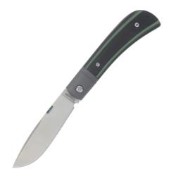 Couteau Rough Rider Black Green Lame Acier Inoxydable Manche G10 Noir et Vert Slip Joint RR2750