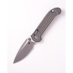 Couteau Microtech LUDT Lame Acier M390MK Manche Aluminium Gris RAM-LOK Made In USA MCT58575
