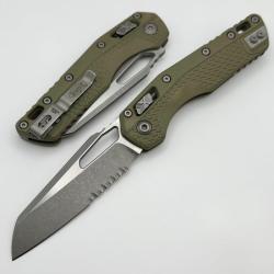 Couteau Microtech MSI Lame Acier M390MK Manche Polym&egrave;re Vert OD RAM-LOK Made In USA MCT210T11APPMOD