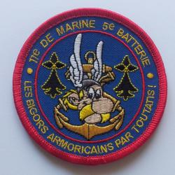 Ecusson 11&egrave;me R&eacute;giment d'Artillerie de Marine - 5&egrave;me Batterie
