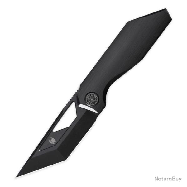 Couteau Cavol Shimo Lame Acier M390 Manche Titane Noir Framelock CVLC05DDW