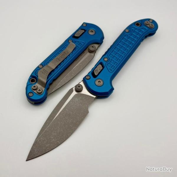 Couteau Microtech LUDT Lame Acier M390MK Manche Alu Bleu RAM-LOK Made In USA MCT58893