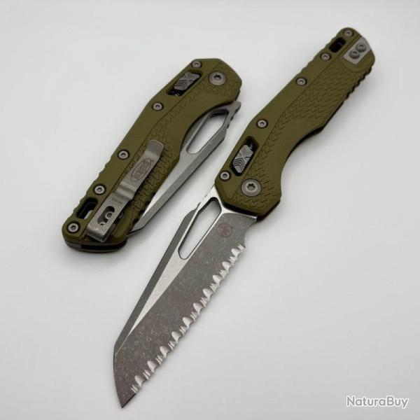 Couteau Microtech MSI Lame Acier M390MK Manche Polym�re Vert OD RAM-LOK Made In USA MCT210T12APPMOD