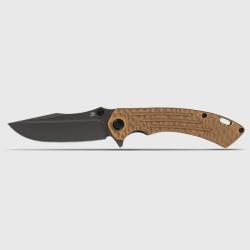 Couteau Kansept Knives Pretatout Lame Acier CPM-S35VN Manche Aluminium Dor&eacute; Liner Lock K1032A7